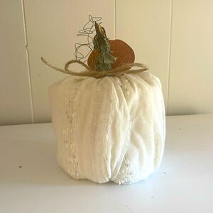 Beaded fabric pumpkin